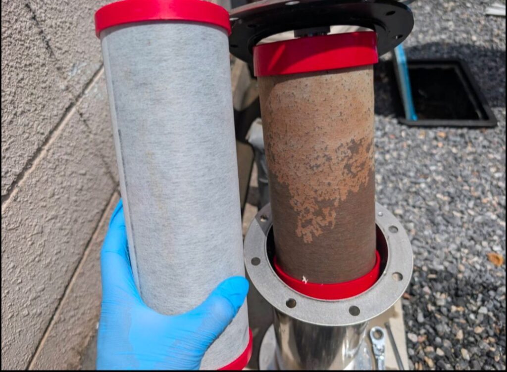 セントラル浄水器フィルター交換　元付け式